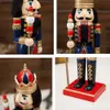 Artes e ofícios de 38 cm de nutcracker estátua de boneco de candidatos de madeira de pingente de pingente de pingente de pingente de pingente de pingente de pingente de pingente de pingente de Natal L49