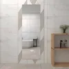4pcs Automidido espelho acrílico Autadeiros flexíveis de adesivos à prova d'água para Art Door Larderobe Wall Banheiro decor