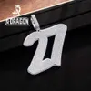 Personalized Custom Hip Hop Jewelry Sier Moissanite Diamond Sport Number Pendant Necklace