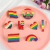 Rainbow Bridge flat LGBT brooch Cute Anime Movies Games Hard Enamel Pins Collect Metal Cartoon Brooch Backpack Hat Bag Collar Lapel Badges