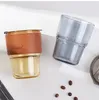 Wine Glasses 1pc Insulated Glass Tumbler With Lid - Thick Wall Coffee And Iced Tea Cup Anti-Slip Leather Sleeve