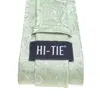 Бабочки Hi-Tie Men Fashion Paisley Green Heartie Handkercheef Handkerchief Hoofflinks для Tuxedo аксессуар Классический шелковый роскошный галстук