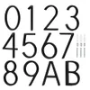 5 -Zoll schwarze Haustürnummer Metal -Ziffer Großbuchstaben für Wohnungsbüro -Heimtürplatten -Briefkastenschild