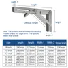 1 pcs a triangolo pieghevole angolo pieghevole staffa pesante supporto per parete da banco a parete regolabile mobili da staffa