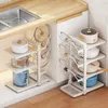 Keukenopslag Multi-use racks onder gootsteenrek plank gelaagde hoekkast Organisator Huishoudelijke verstelbare hut