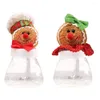 Speicherflaschen 2pcs Weihnachts Süßigkeiten Jar Gingerbread Man Deckel Box Snack Container für Weihnachten Geburtstagsfeier Vorräte