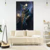 Qddeco Mysterious Cats Meme Tapestry Magische dieren Yoga Mat Witchcraft Sofa deken slaapkamer of woonkamer decoratie