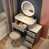 Slate Makeup Dressing Table With Mirrors Girl Bedroom Bedside Storage Cabinet Integrated Minimalist Makeup Vanity Furniture HY