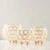 Świece Property ślubne Dekoracyjna kryształowa piłka romantyczna kreatywna tabletop galwaniczne dekoracja retro pusta żelazo Candelabro