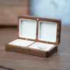 Wooden Jewelry Box Double Seat Storage Earring Ring Necklace Case Lover Ring Display Box Ring Storage Holder Packaging Case