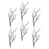 Dekorativa blommor 6 PCS Halloween Decoration Simulation Diy Artificial Branches Vase Faux Stems Plast Antlers Tree Planta