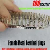 50/100pcs DIY Toy Drone Male Female Gold Plated Connector Metal Terminal for JR Futaba Servo Plug Clip Charger Battery Cable