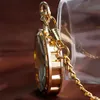Şeffaf açık yüz içi boş iskelet mekanik cep saati el sarma vintage saat doğum günü hediyesi zincir reloj 240327