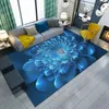 3D Fractal Flower Large Carpet Living Room Home Decor Sofa Table Rug Anti Slip Chair Lounge Floor Mat Carpet for Bedroom Decor