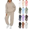 Women's Two Piece Pants Womens 2 Outfits Sweatsuit Oversized Sweatshirt Lounge Sets Baggy Sweatpants Fall Fashion With Pockets