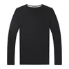 Top-Qualität 95% Baumwolle Modemarke T-Shirt Herren T-Shirt v Hals einfache Farbe Langarm Tops Casual Men Clothing 240408