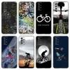 Bike Cycling Art Phone Case pour Samsung A04 A21 A30 A50 A52 S A13 A14 A22 A23 A32 A53 A73 5G A11 A12 A31 A33 A51 A70 A71 A72