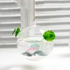 Vasen 2pcs/Packdurchmesser 8 cm 10 cm Zwei kleine Löcher hängende Glas -Terrarium -Vase -Dekoration Microlandscape -Behälter