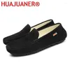 Chaussures décontractées pour hommes Slip on Locs Men Fashion Mocasins en cuir en daim conduisant des appartements de luxe masculins des hommes de luxe masculins