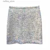 Sexy Skirt 2022 south Korean version is sequins thin tall waist y small bright shiny dress skirt skirt women L410