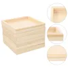 Tray Puzzle Wooden Woodtrays Unfinished Painting Crafts Serving Cube Board Boards Blank Sorting Canvas Hexahedral Jigsaw Panels