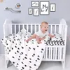 7pcs / ensemble Baby Litder Set Cotton Libert Linens Kit For Boy Girl Cribs Cartoon Cot Aireau de lit de lit de lit de couette sans remplissage 240328