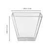 Disposable Cups Straws 100PCS 60ML Transparent Dessert Hard Plastic Trapezoid Square Cup Food Grade Portion For Party