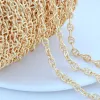 1 Meter 5*7mm 14K Goldfarbe plattierte Messing Oval Kette für Schmuckherstellung DIY Halskette Armbänder Ketten Schmuckzubehör zuzulegen