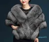 fashion Winter cold weather faux fox fur pashmina super large patchwork wraps bride shawl luxurious warm scarf stole7608246