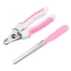 2pcs/Set Pet Grooming Scissors Dog Cats Supplies Pet Nail Pet Grooming Kit with 2 Scissors, Nail Clippers, File and Cutters XJY38