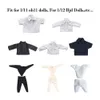 Roupa de boneca Ob11 camisa branca de camiseta casual Tops Tops Leggings Para 1/12BJD DOLLS ACESSÓRIOS OBITSU11 Roupas Kids Toys