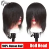 10-18 pouces Cosmétologie Head mannequin avec coiffure 100% Human Hair Haipressser Practice Style Traiding Manikin Doll Head