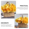 Dekoratif çiçekler ipek orkide yapay çiçek buket faux of home dekor sonbahar renk kapalı düzenleme aksesuarları