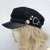 BERETS LOLITA-GIRL HACK HACK HAT FACT FASHY Y2K Steampunk Ottagonale per adolescenti ragazze Accessori per abbigliamento da donna