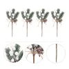 Decorative Flowers 20 Pcs Christmas Tree Ornaments Berry Pine Needles Branch Berries Artificial Po Xmas Decor Picks And Sprays