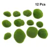 Decorative Flowers 12 Pcs Simulation Moss Stone Decoration For Aquariums And Glass Jar Terrarium Realistic