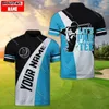 Golf Golfer benutzerdefinierter Name Herren Polo Shirt 3D überall über bedruckte männliche Revers-Tennis T-Shirt Unisex Sommer Kurzarm Tee Weibliche Top-2