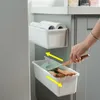 シンクの下のキッチンPPストレージボックス壁に取り付けられたドアスパイス調味料パントリーキャビネットクローゼットボックス用のキッチンオーガナイザー