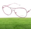 gafas de lente transparente Nuevas gafas de sol tendencia a las damas espejo plano Nuevo dhinestone damas tendencia espejo plano europe y america gran marca an2268406