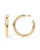 Designer 18K gold-plated lightweight and thick women's open style fashionable C-shaped gold earrings