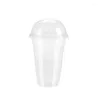 Disposable Cups Straws 20pcs/50pcs Transparent Cup Cold Drinks Takeaway Packaging (with Dome Lid) Home Party Juice Drink