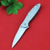 Tunafire 6.96 inch Silver GT-1660 folding knife 410 stainless steel handle Blade material 14C28N Outdoor camping survival tools