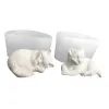 Cute Sleepy Cat Silicone Mold Soap Mold Candles Handmade Soap Clay Mold Plaster Molds Creative Candle Making Kit Home Decoration