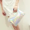 Kvällspåsar hologram Laser Messenger för tonårsflickor Tasselkedjor Bag Women 2024 Optical Maser Leather