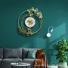 Wall Clocks Creatively Metal Light Luxury Minimalist Silent For Living Room Restaurant Fashionable Home Decor Northern Europe Clock