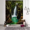 Cobertores de cachoeira vertical paisagem parede de tapeçaria pendurada penduramento boêmio de decoração de decoração de cama de cama de piquenique ao ar livre manto de praia