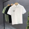 Letnia męska koszula polo z kołnierzem polo 2022 Nowy trend Slim Fit Youth Spersonalizowany druk wszechstronny trend koszulki z krótkim rękawem