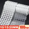 10/15/20mm Self Adhesive Fastener Tape Dot Stickers White Round Strong Glue Double Sided Magic Sticker DIY Apparel Sewing Tools