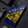 Bosnia Flag -Telefonhülle Temperiertes Glas für iPhone 14 13 12 11 Pro XS max Mini X XR 8 7 6S plus SE2020 Abdeckung