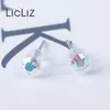 Boucles d'oreilles STAD LICLIZ 925 STERLING Silver Colorful Zircon Diamond for Women CZ Crystal Jewelry Boucle d'Oreille le0689